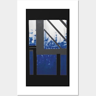 Blue Cityscape morning Posters and Art